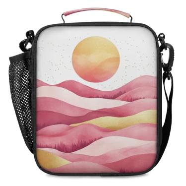 Imagem de Lancheira para meninos e meninas - Lancheira reutilizável com isolamento térmico para crianças - Andes Mountains Cooler de grande capacidade de volta às aulas Lancheira térmica