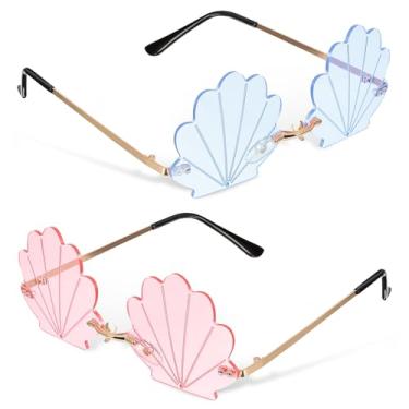 Imagem de Baluue Óculos De Sol Sem Aro Em Formato De Concha Óculos De Sol Da Moda Sem Armação Leves Mulheres E Homens Óculos Atividades Ao Ar Livre No Verão