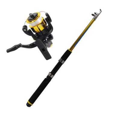 Imagem de Kit Pesca RedFox Molinete FX200 com Linha + Vara Telescópica FB150 1,5