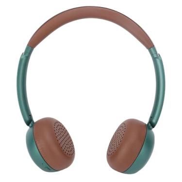 Imagem de Fones de Ouvido Retro, Fone de Ouvido Sem Fio Com Cancelamento de Ruído, Tempo de Reprodução 50h, Hi Fi Som Sem Perdas, Leve Confortável para Viajar Em Casa (Verde)