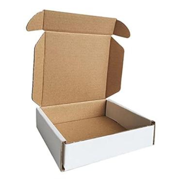Imagem de CH-BOX Caixas De Remessa Pequenas 4X4X1'' (Tamanho Interno), Pacote Com 25, Envelopes Papelão Ondulado Para Empresas, Branco (Cm441-25)