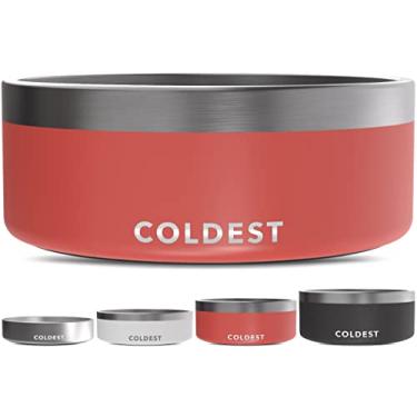 Imagem de Tigela para cães Coldest Dog – antiferrugem, antiderrapante, 3 camadas com isolamento térmico para cães – à prova de derramamento e resistente – tigela de água para cães, gatos e animais de estimação,