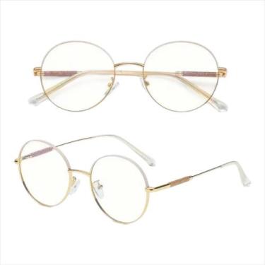 Imagem de Armação Óculos De Grau Feminino Redondo Molly Round Branco - Palas Eye