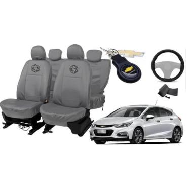 Imagem de Kit capa couro Cruze + volante macio + chaveiro brinde - ferro tech br