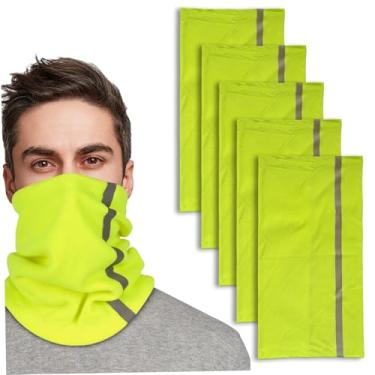 Imagem de Polaina de pescoço 5 peças máscara facial refletiva de verão proteção solar UV bandana para homens e mulheres