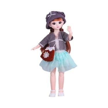 Imagem de Boneca BJD De 30CM Menina DIY Vestir Princesa Brinquedo Com Olhos 3D M
