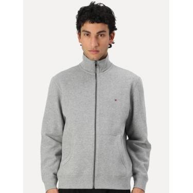 Imagem de Moletom Tommy Hilfiger Masculino Essential Terry Zip-Thru Cinza Mescla