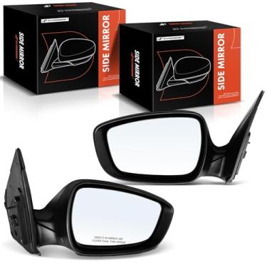 Imagem de A-Premium Par (2) espelhos retrovisores elétricos do lado do motorista e do passageiro - compatível com Hyundai Accent 2012-2017 - Espelho retrovisor externo preto dobrável manual aquecido -