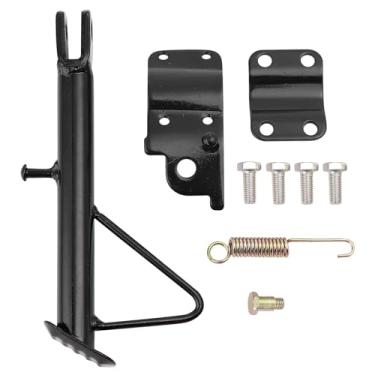 Imagem de Mokuo Suporte de bicicleta suja, suporte de motocicleta, suporte lateral de ciclomotores de scooter vem com suporte de montagem em material de ferro compatível com a maioria dos ciclomotores de