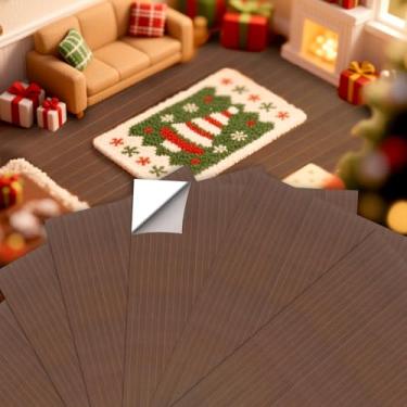 Imagem de Warmtree 6 peças de acessórios de vila, estradas e ruas, tapete de neve, tapete de tijolo de estrada de paralelepípedos para paisagem, suprimentos de diorama de papel revestido autoadesivo para modelo