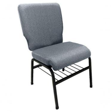 Imagem de 01 Cadeira Para Igrejas C/ Porta Biblía E Porta Cálice Cinza - DESIGN 