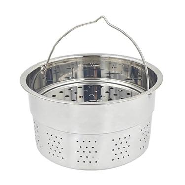 Imagem de IEUDNS Cesta para cozimento a vapor de alimentos, inserção de vapor, peneira, cesta multifuncional para cozimento a vapor, panela de arroz, grelha para vapor