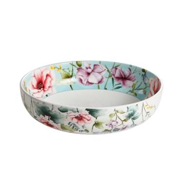 Imagem de Estilo pastoral chinês personalidade criativa pintada delicada cerâmica fruta grande tigela de sopa - bacia grande de 30,5 cm