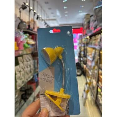 Imagem de Mini Luminária LED Flexível Portátil Luz Mesa Leitura Livro (Amarelo,S)