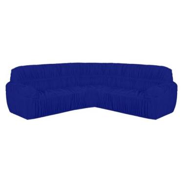 Imagem de Capa Protetor Para Sofá De Canto 21 Elásticos Malha Gel Premium - Denn