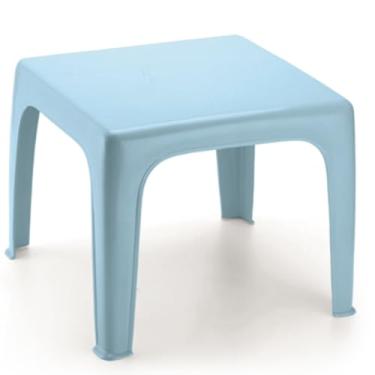 Imagem de Mesa Infantil Plástica, Azul Claro, Móvel Compacto para Crianças