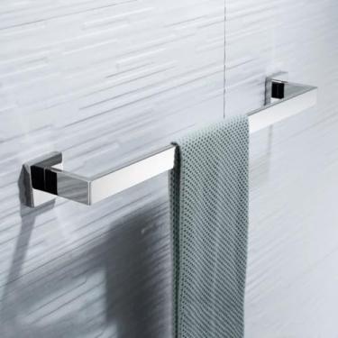 Imagem de Acessórios para banheiro em aço inoxidável, suporte para rolo de papel, toalheiro, suporte para escova de vaso sanitário, prateleira para toalhas (1 barra de toalhas CS)