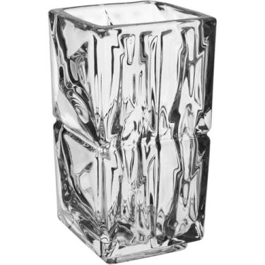 Imagem de VASO DECORATIVO ENFEITE CASA QUADRADO HOME&CO ECO CRYSTAL 13x7x7cm TRANSPARENTE