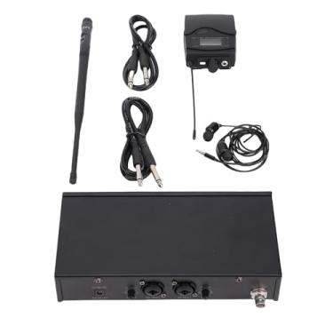 Imagem de ASHATA IEM Sem Fio, de Monitor Sem Fio UHF Com Tela LCD e Amplificador de Baixo Ruído para Desempenho de Palco KTV Live Band (Plugue nos EUA)