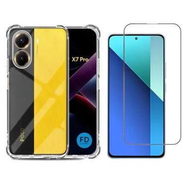 Imagem de Kit Capa Capinha Anti-Impacto Premium Transparente + Película de Cerâmica 9D para Xiaomi Poco X7 Pro - FD Acessórios