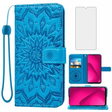 Imagem de Asuwish Capa de telefone para carteira T-Mobile Revvl 7 5G com protetor de tela e capa flip fina de couro girassol suporte para cartão acessórios para celular Tmobile Revvl7 Revel Tmo Revell Rebel