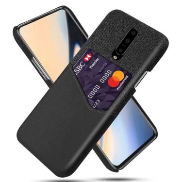 Imagem de Capa para Oneplus 7 PRO,Tela e tampa de couro PU,Antideslizante,360°cobertura completa à prova de choque com 1 slot de cartão atrás,Prevenção de queda-Black
