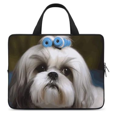 Imagem de Capa para laptop, à prova de choque, bolsa de transporte para computador, Shih Tzu, capa para notebook, bolsa para laptop, resistente à água, estojo para tablet para viagem, negócios, 13 polegadas