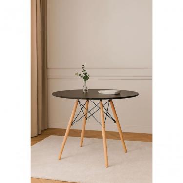 Imagem de Mesa Elegante Eiffel Eames Redonda 90cm Mdf Alta Qualidade Moderna Cor Preto