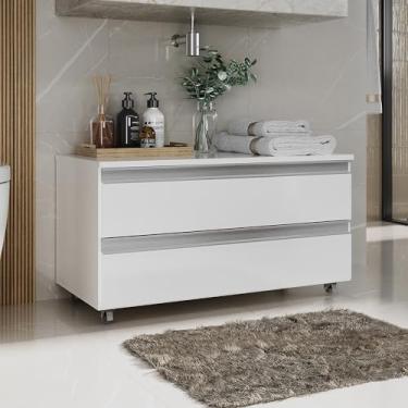 Imagem de GABINETE JOIA 80CM 02 GAVETAS Branco Inteiro