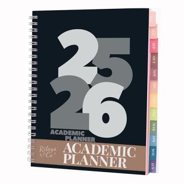 Imagem de Planejador semanal 2024-2025 Riley's Planner 2024-2025, agenda semanal grossa de 18 meses – agenda semanal e mensal ousada e distinta, capa resistente, páginas de notas, encadernação de fio duplo (20
