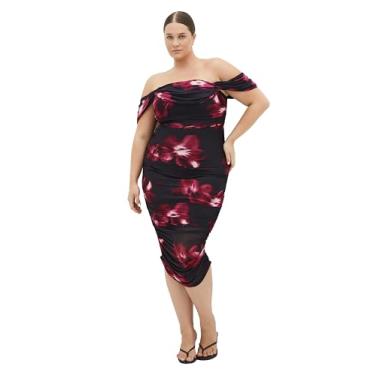 Imagem de City Chic Vestido feminino plus size - estampa jazmin, Cereja floral, 50