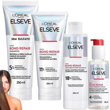 Imagem de Kit Novo Elseve Bond Repair Leave-In Pré-Shampoo Reparador - Loreal Pa