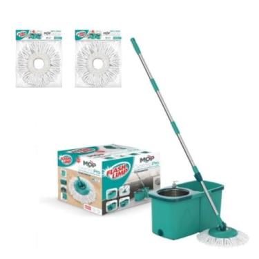 Imagem de Mop Giratório Pro com Balde, 2 Refis Extras, Verde