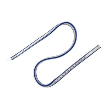 Imagem de Gralara Régua Curva Flexível para Projetos de Engenharia Gráfica, Ferramenta de Desenho Dobrável, 60cm