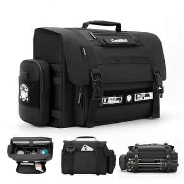 Imagem de Cwatcun Bolsa Tiracolo Para Câmera, Multifuncional À Prova D'Água Fotografia Tactica Com Suporte Tripé E Bolsas Removíveis Acessórios Câmeras Dslr/Slr/Mirrorless - Média