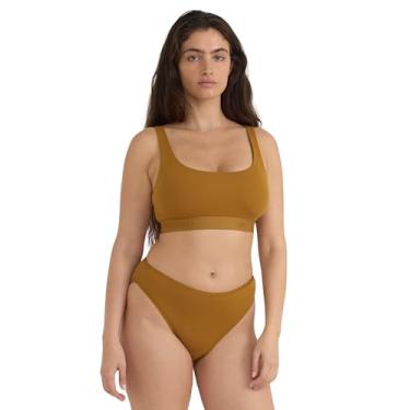 Imagem de Organic Basics Sutiã regata feminino de algodão canelado, Argila dourada, XPP