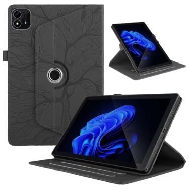 Imagem de TIPOYOROO Capa giratória para Lenovo Tab M11 Plus/Lenovo Tab K11 Plus 11,45 polegadas 2024 capa protetora de couro PU leve com suporte para cartão - preta
