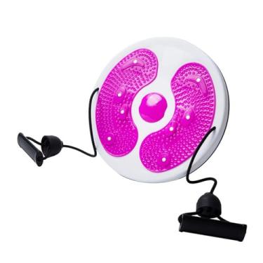 Imagem de UGPLM Placa de exercícios giratória com disco giratório, equipamento antiderrapante para treinamento de equilíbrio e exercícios abdominais para academia em, Rosa E Vermelho