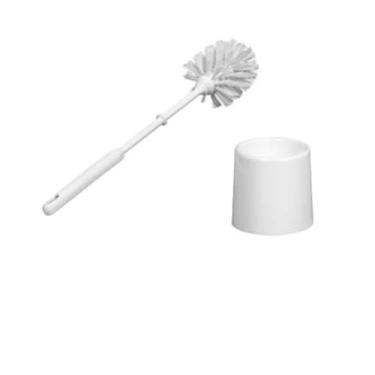 Imagem de Escovinha Sanitária Para Banheiro Com Suporte Limpeza Vaso Sanitário Branca(3)