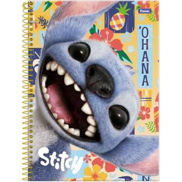 Imagem de Kit de Cadernos, Foroni, 10 Matérias, Capa Dura, Stitch Movie, 160 Folhas, Pacote com 4