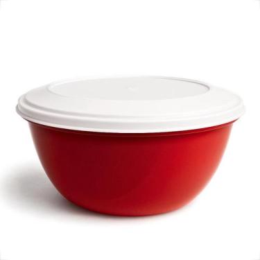 Imagem de Kit Bowl Saladeira Oval 4,6 Litros Plástica Multiuso Para Servir Alime