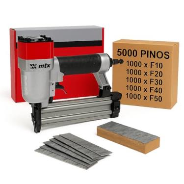 Imagem de Kit Pinador Pneumático Profissional – 5.000 Pinos F10-F50 mm – Alta Performance para Marcenaria, Carpintaria e Estofaria