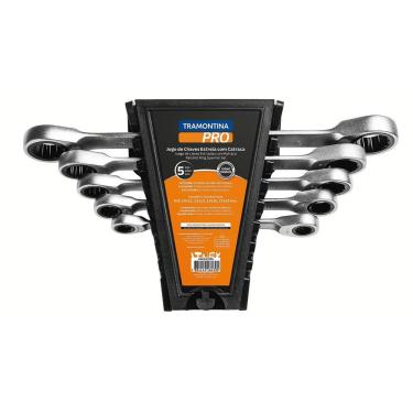 Imagem de Jogo De Chaves Estrela Com Catraca 5 Peças Tramontina Pro Tramontina