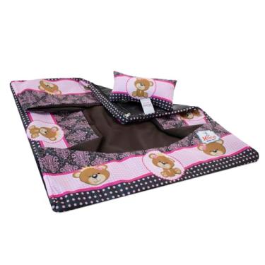 Imagem de Capa Para Cama Cachorro e Gato Mileva - Coleção Ursinhos (60x60 cm, Ursinha Princesa Marrom)