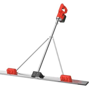 Imagem de Ferramenta De Acabamento De Concreto Mesa De Concreto Sem Fio Elétrica Vibratória It Screed Cement Finishing Motor Vibratório Com Placa De Aço Inoxidável Conjunto De Ac, 1battery, 1.8m