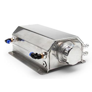 Imagem de lyrlody Tanque de Captura de óleo de Alumínio, Expansão do Reservatório de Separador de óleo Universal Com Plugue de Drenagem para Carros de Armazenamento de Líquido de Arrefecimento (1L)