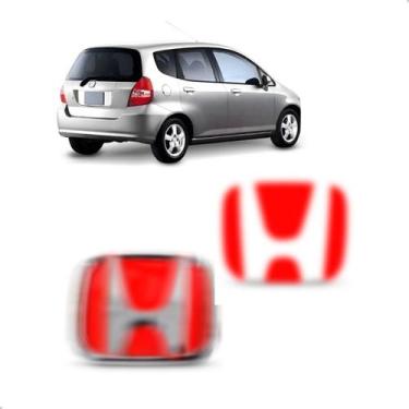 Imagem de Kit Emblemas para Honda Fit 2004 a 2008 Tampa e Mala - SP ACESSÓRIOS