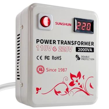 Imagem de Conversor de tensão SUNSHUN 2000W Step Up 110V/120V para 220V/240V