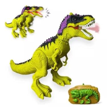 Imagem de Brinquedo Dinossauro TRex Controle Remoto Fumaça Anda Som - Toys