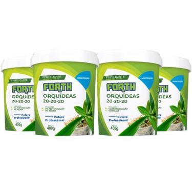 Imagem de Kit 4 Fertilizante Forth Peters para Orquídeas 20-20-20 - 400 g